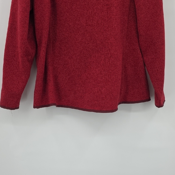 L.L. Bean Women's Cherry Red Full Zip Fleece  Jacket Size 2X - Picture 6 of 7